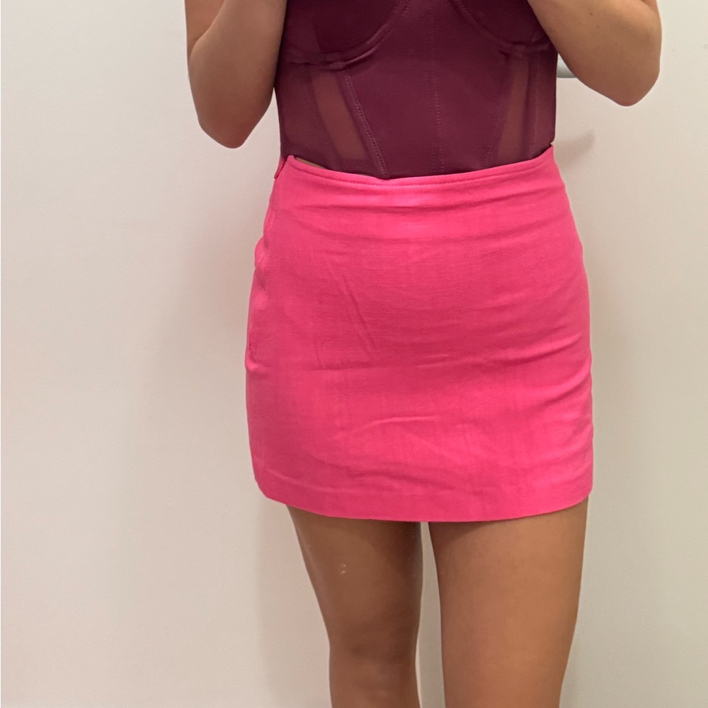 Zara Hot Pink Mini Skirt